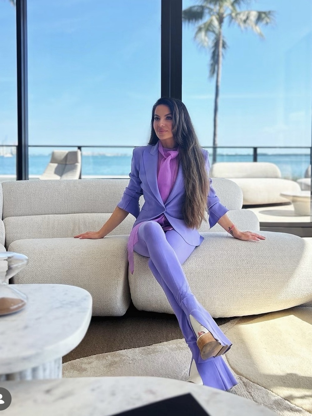 Norma KAMALI Women's Purple Suit Like New